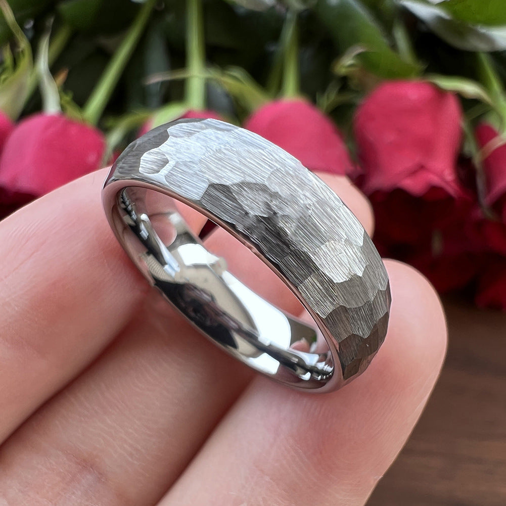 Anillo Texturizado Elric Oro Blanco