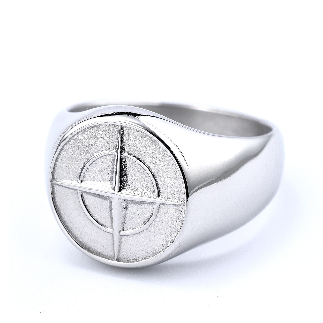 Anillo de Sello Brújula Clásico Oro