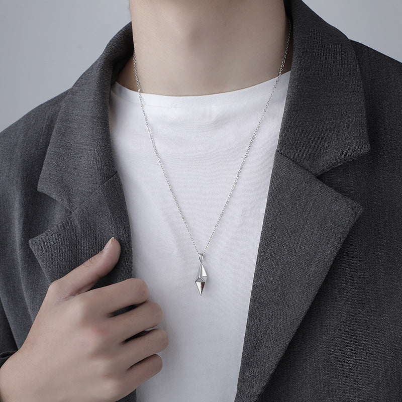 Collar con Colgante Vector Oro Blanco