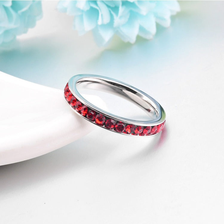 Anillo Eternidad Rubí