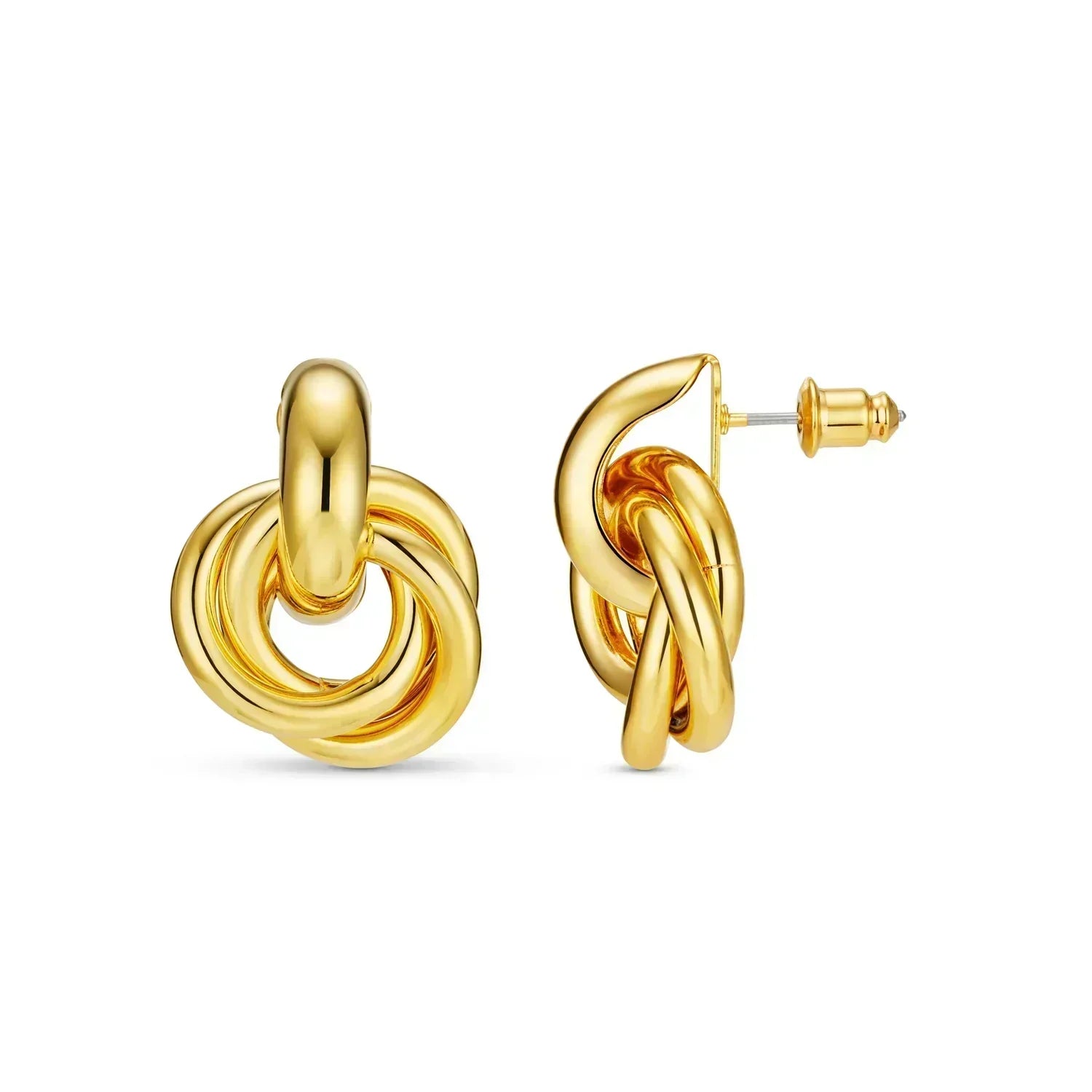 Pendientes Trenzados Oro Blanco