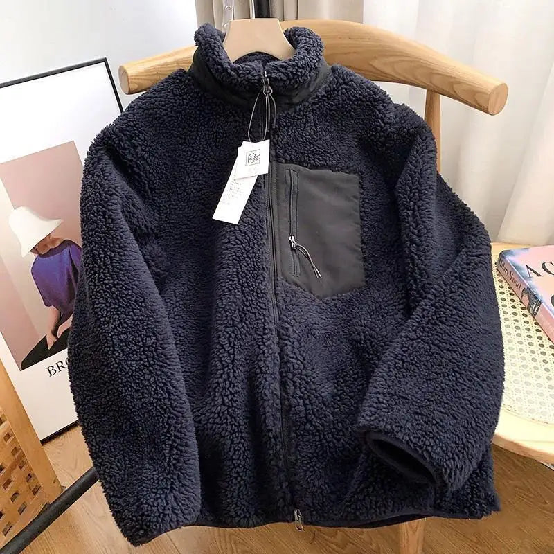 Chaqueta Polar Mujer con Cremallera Completa y Cuello Alto
