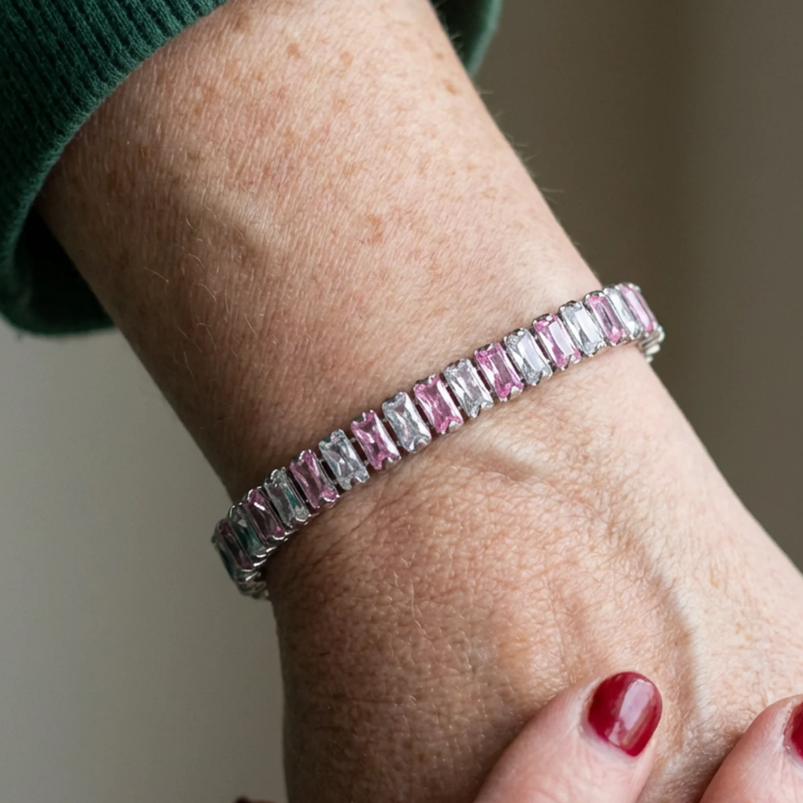Pulsera Tenis Raya Rosa