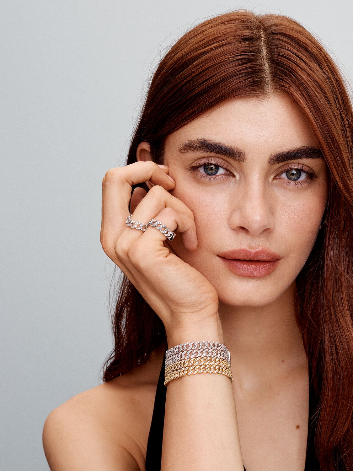 Pulsera Cubana con Moissanite