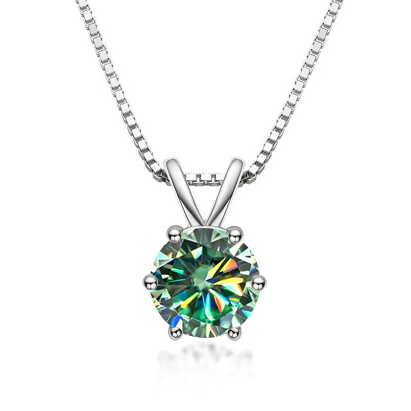 Collar Solitario Elegante con Moissanite