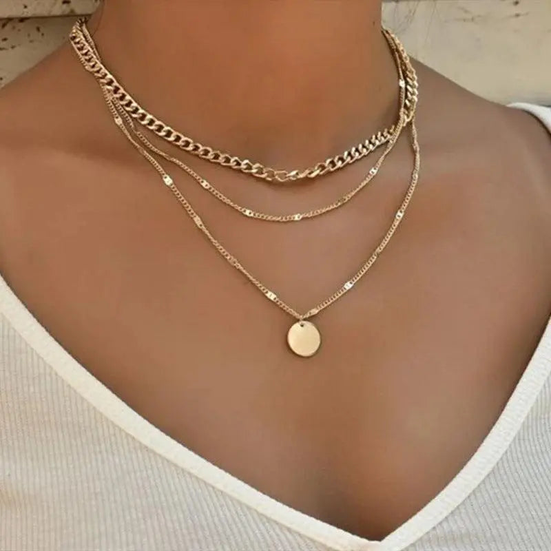 Collar Elegante Chapado Oro y Plata