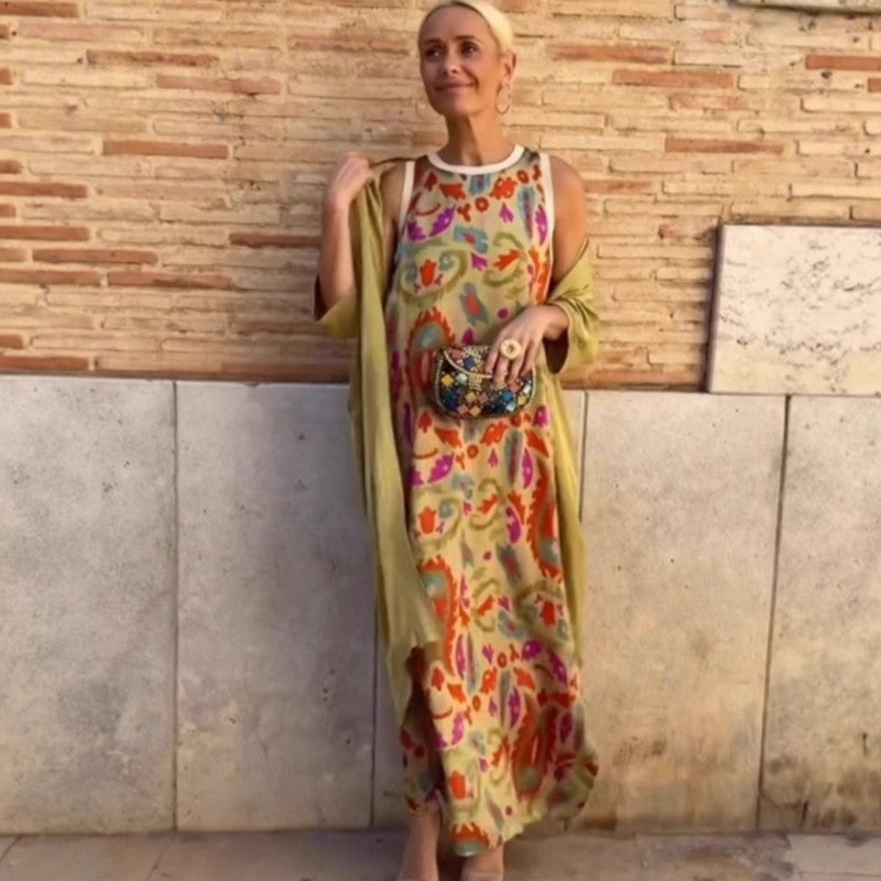 Martha | Abito fluido con stola