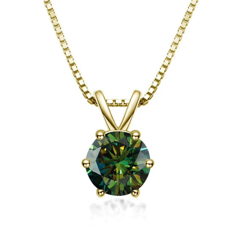 Collar Solitario Elegante con Moissanite