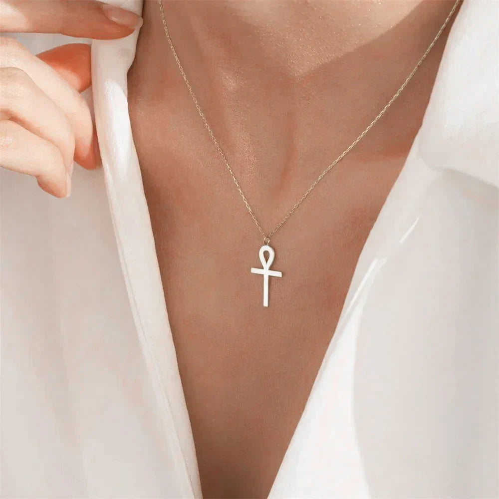Collar Colgante Ankh Dorado