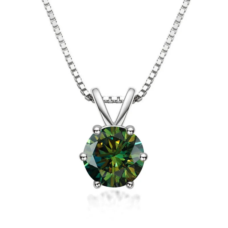 Collar Solitario Elegante con Moissanite