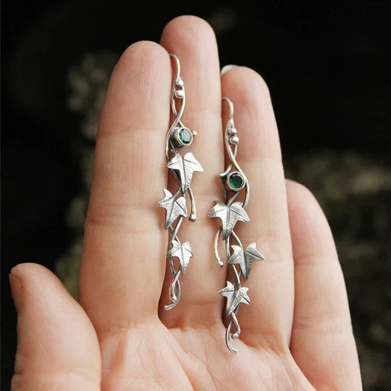 Pendientes Hoja Exótica Antigua