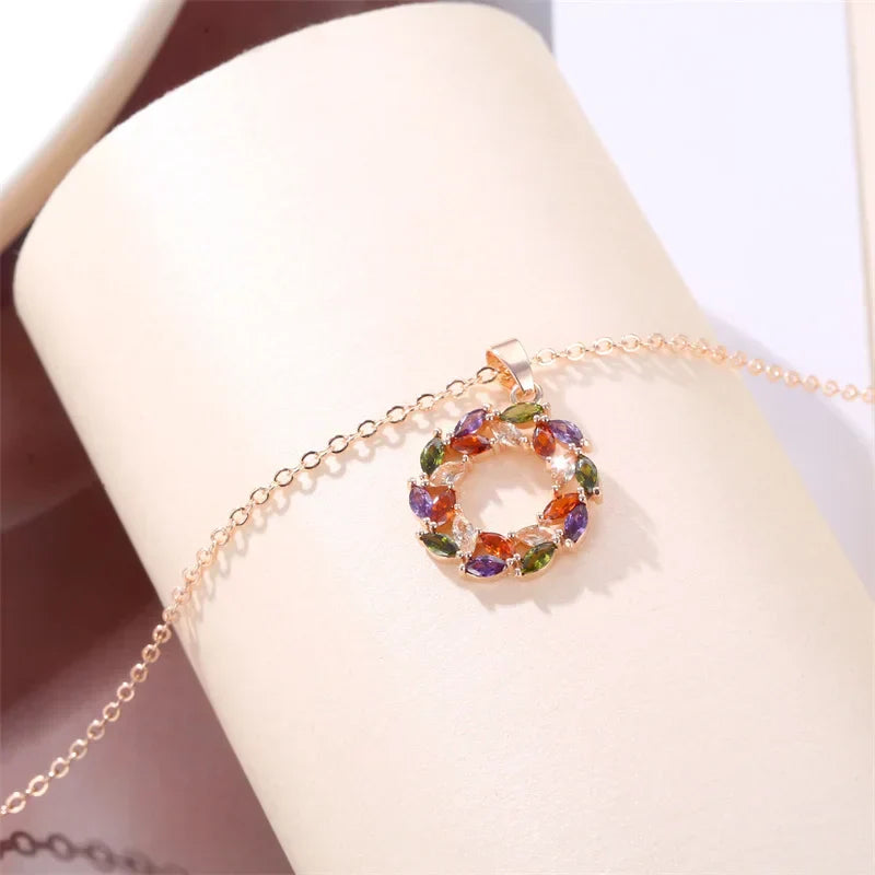 Collar Colgante Arcoíris Luminoso