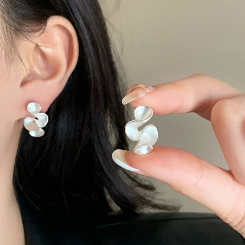 Pendientes Flor Plata y Oro 18K