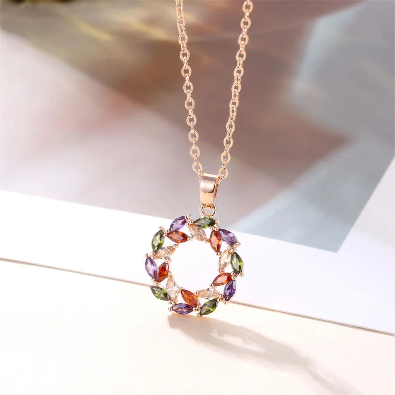 Collar Colgante Arcoíris Luminoso