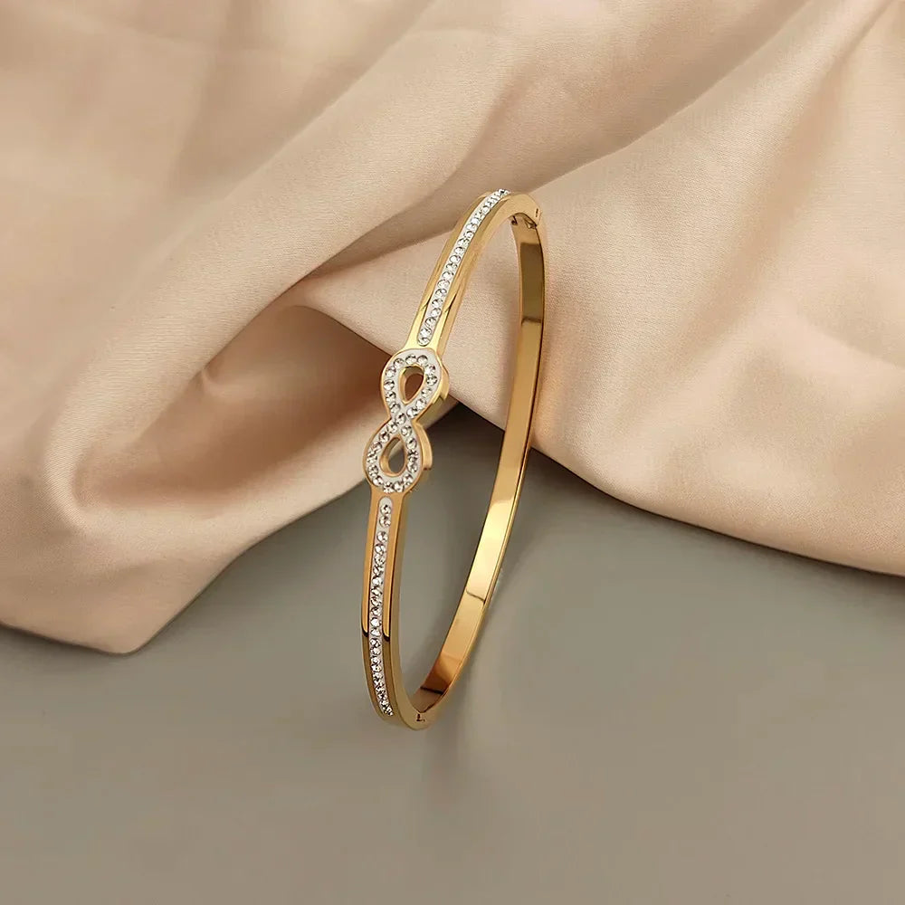 Pulsera Rígida Infinito con Cristales Exclusivos