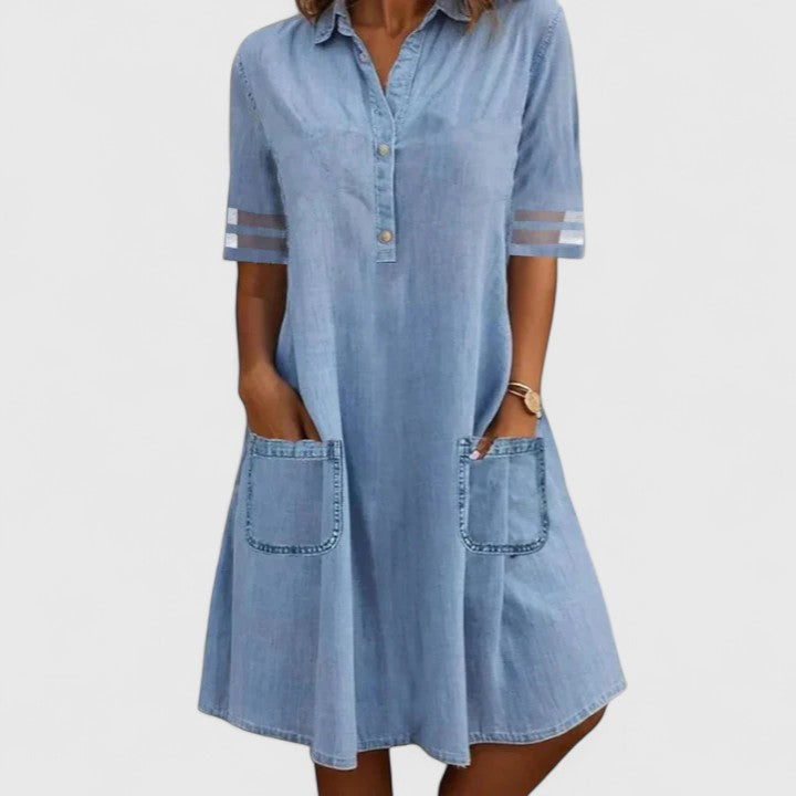 Bianca | Vestido Vaquero con Cuello Camisero