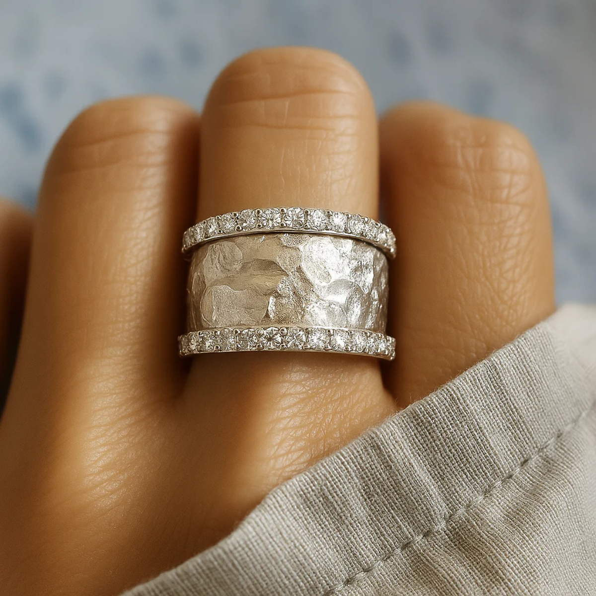Anillo Vintage Plata con Circonios