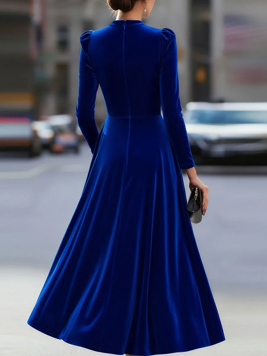 Vestido Invitada de Boda Midi Manga Larga