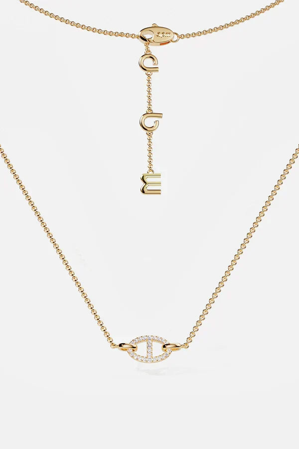 Collar Isla Marina Oro Blanco
