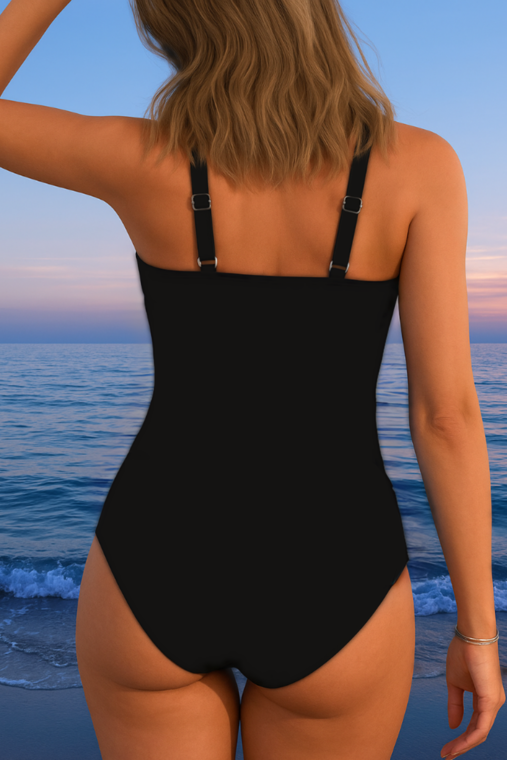 Aqua Queen | Costume da bagno di lusso con scollo incrociato e stampa multicolore