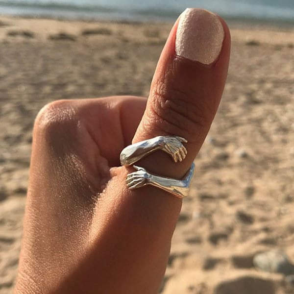 Anillo del Abrazo Plata Regulable