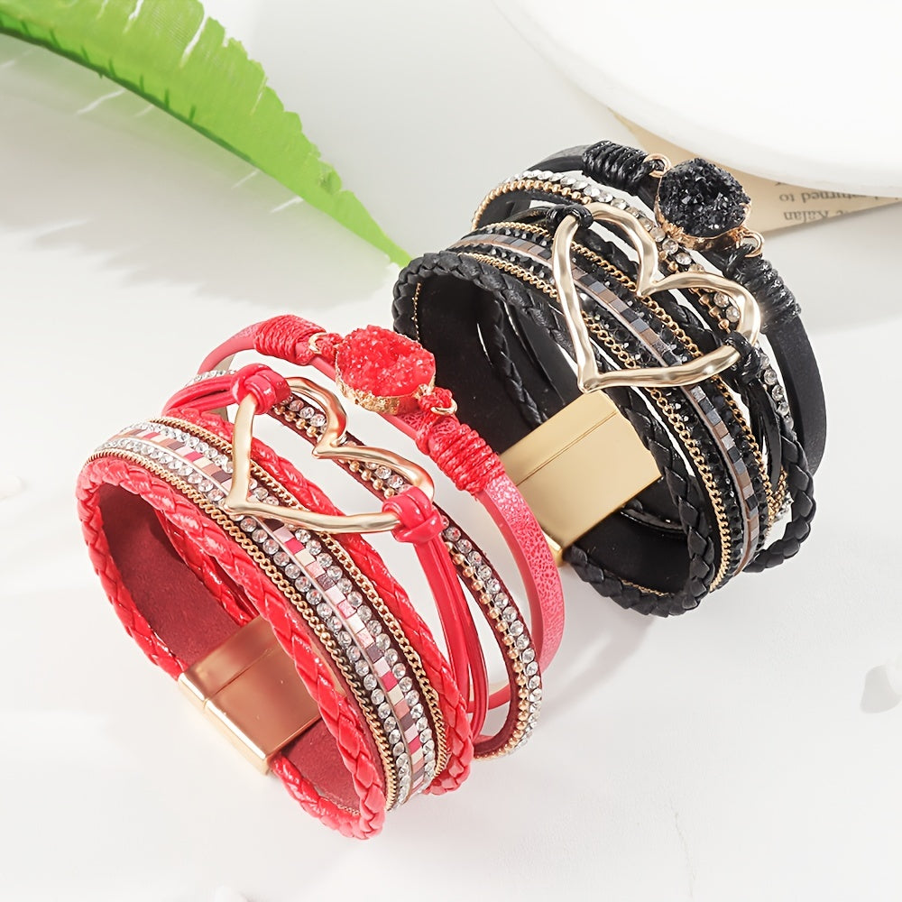 Pulsera Boho Multicapa en Cuero