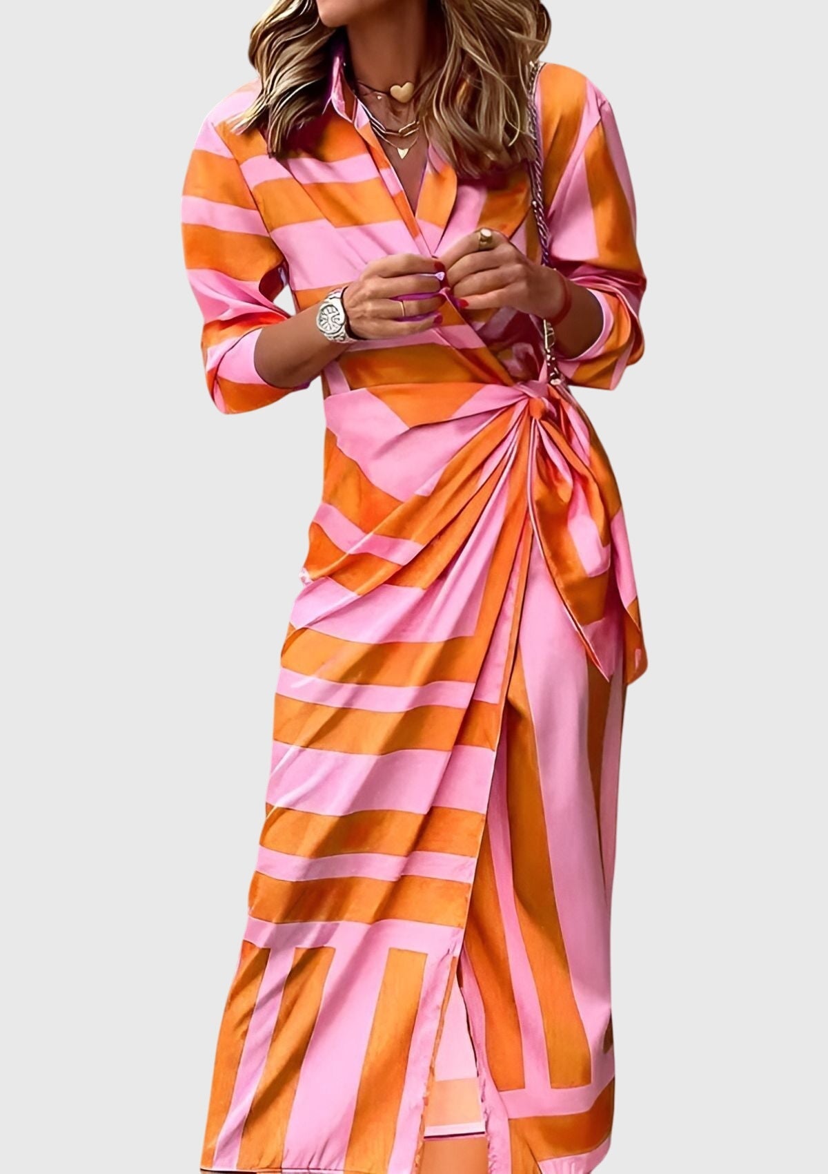Aurora | Vestido Cruzado Estampado
