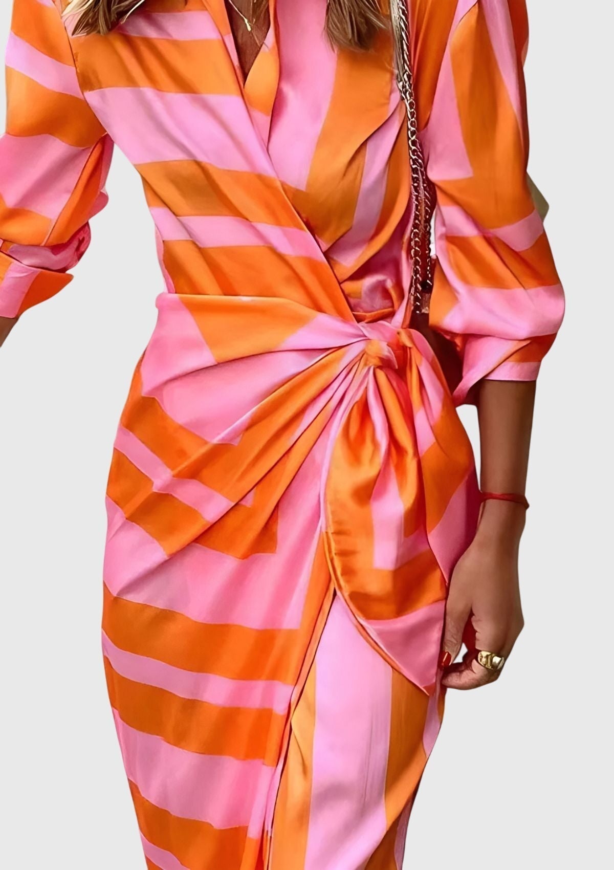 Aurora | Vestido Cruzado Estampado