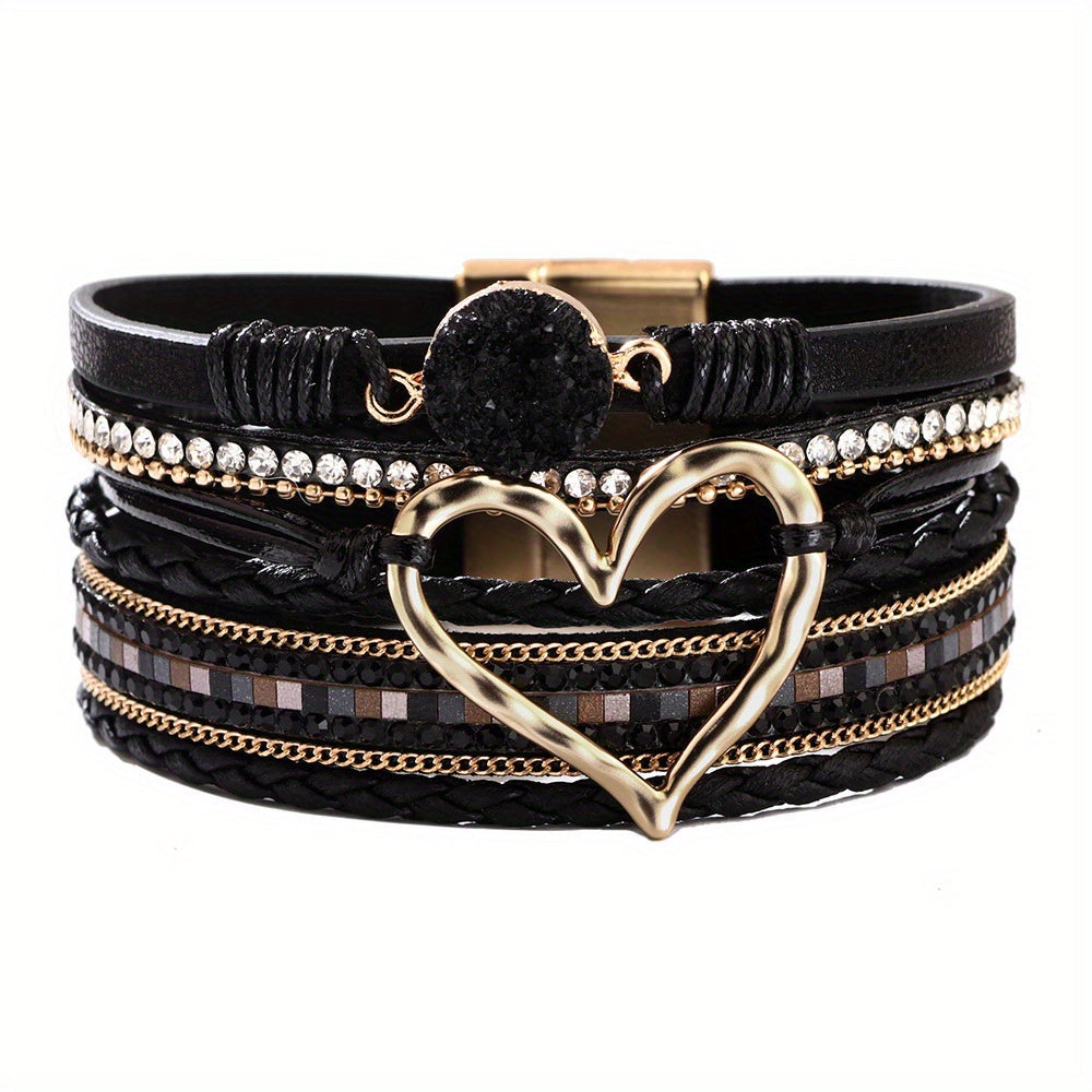 Pulsera Boho Multicapa en Cuero