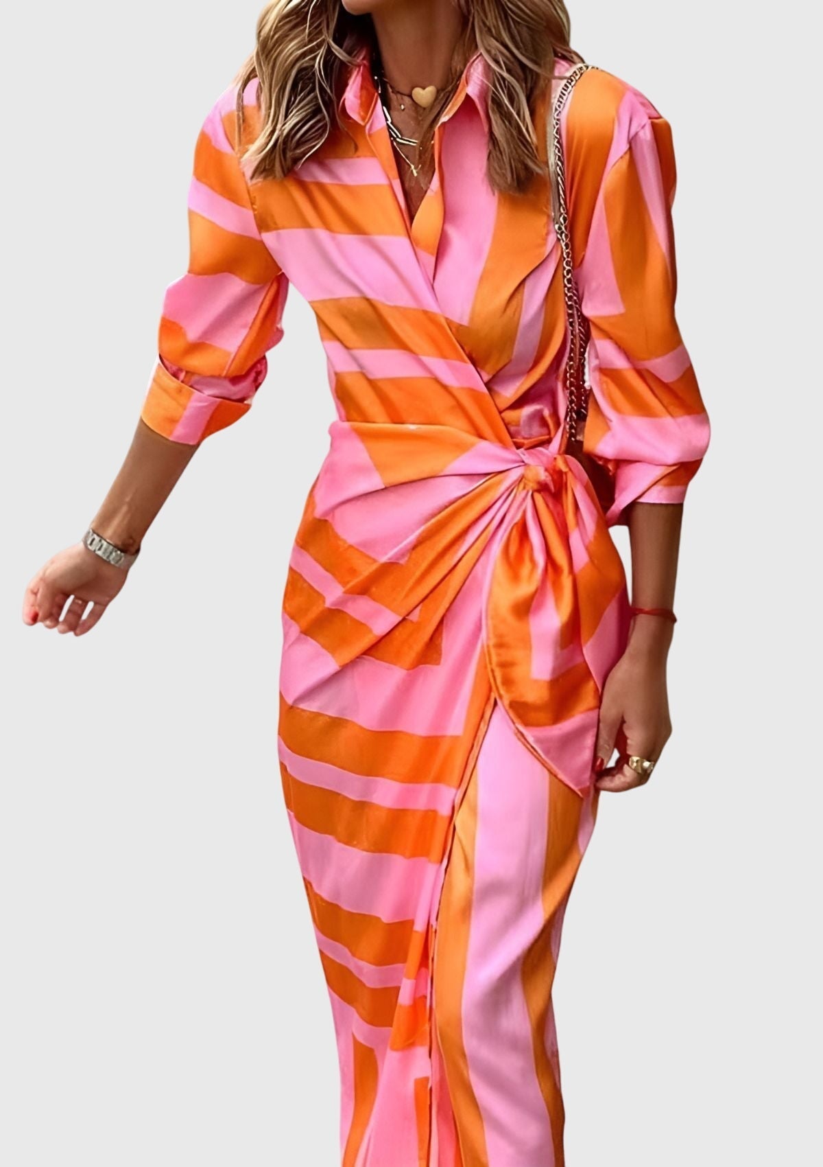 Aurora | Vestido Cruzado Estampado