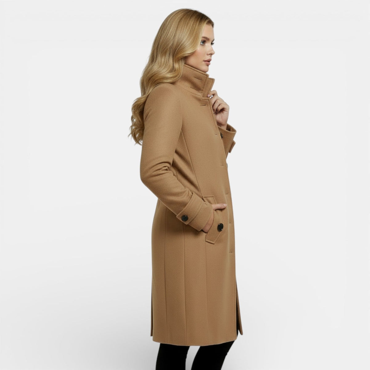 Abrigo Trench de Lana Atemporal para Mujer