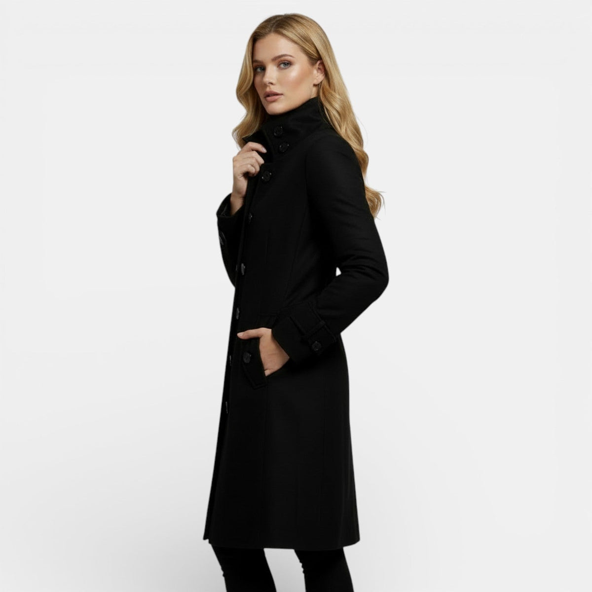 Abrigo Trench de Lana Atemporal para Mujer