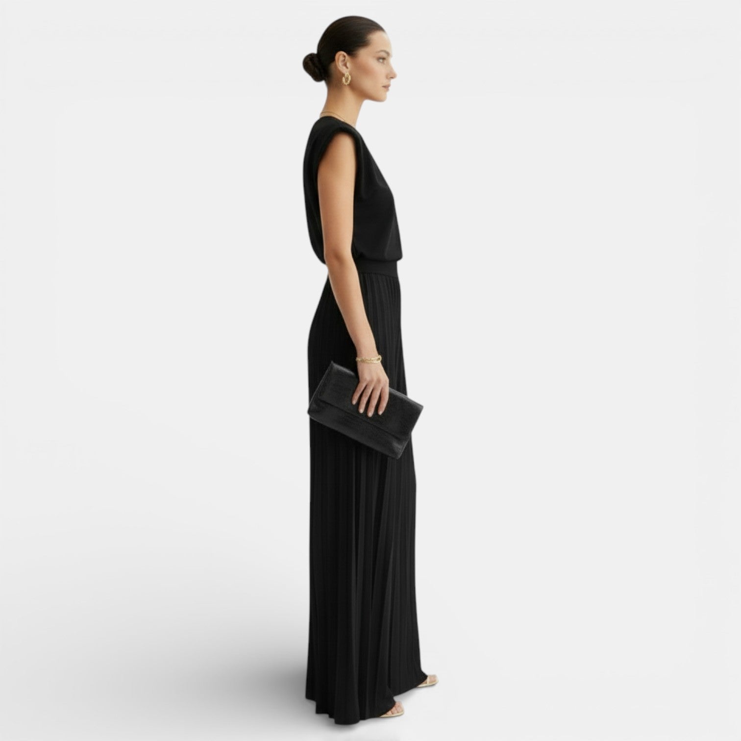 Conjunto Mujer sin Mangas con Pantalón Wide Leg
