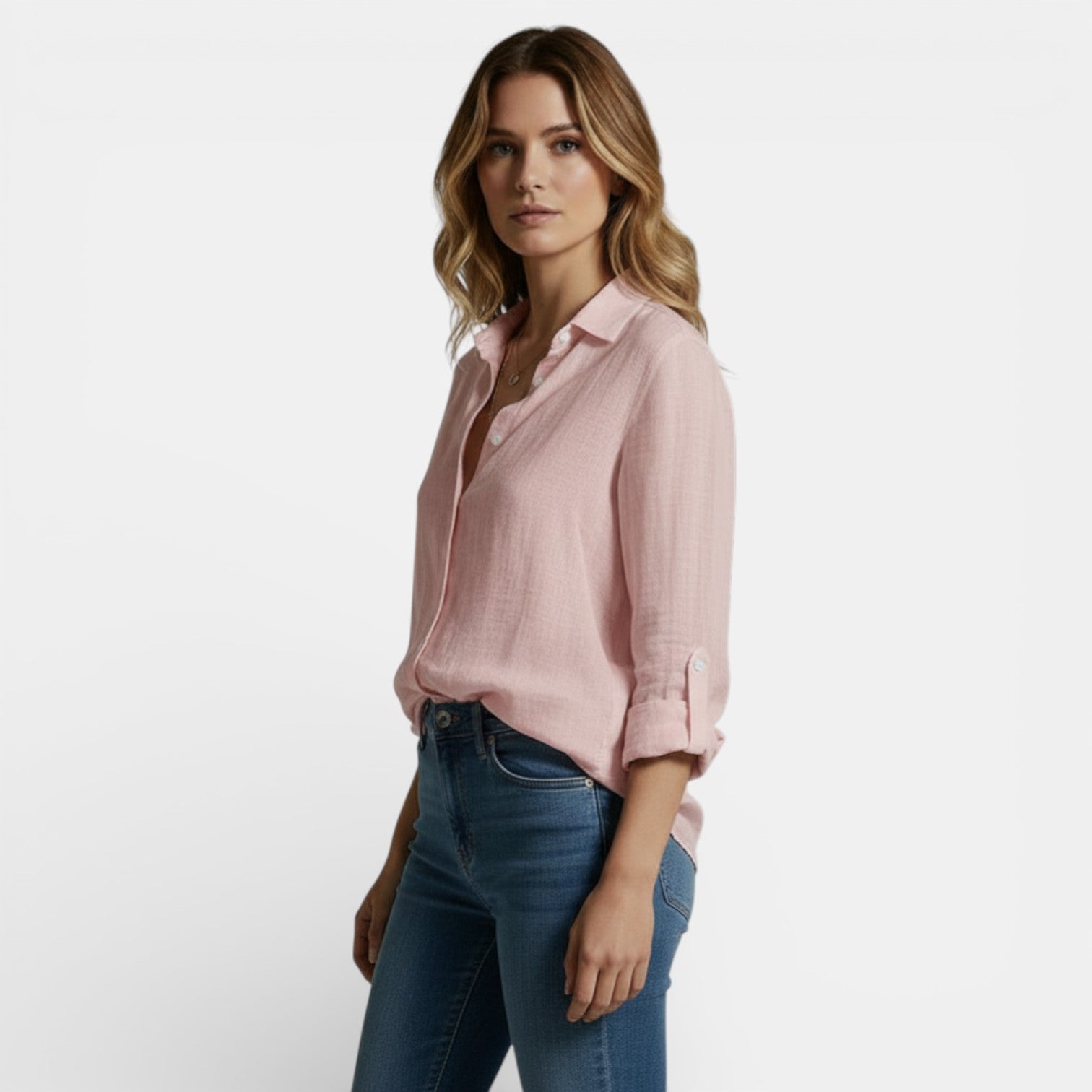 Blusa da Donna Primaverile con Bottoni Elegante