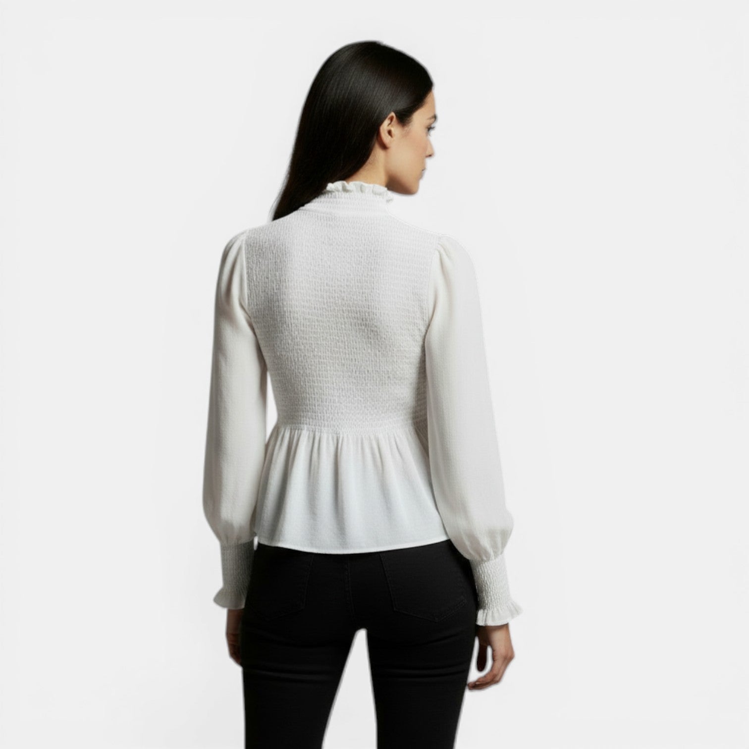 Women's Elegant High Neck Long Sleeve Casual T-Shirt