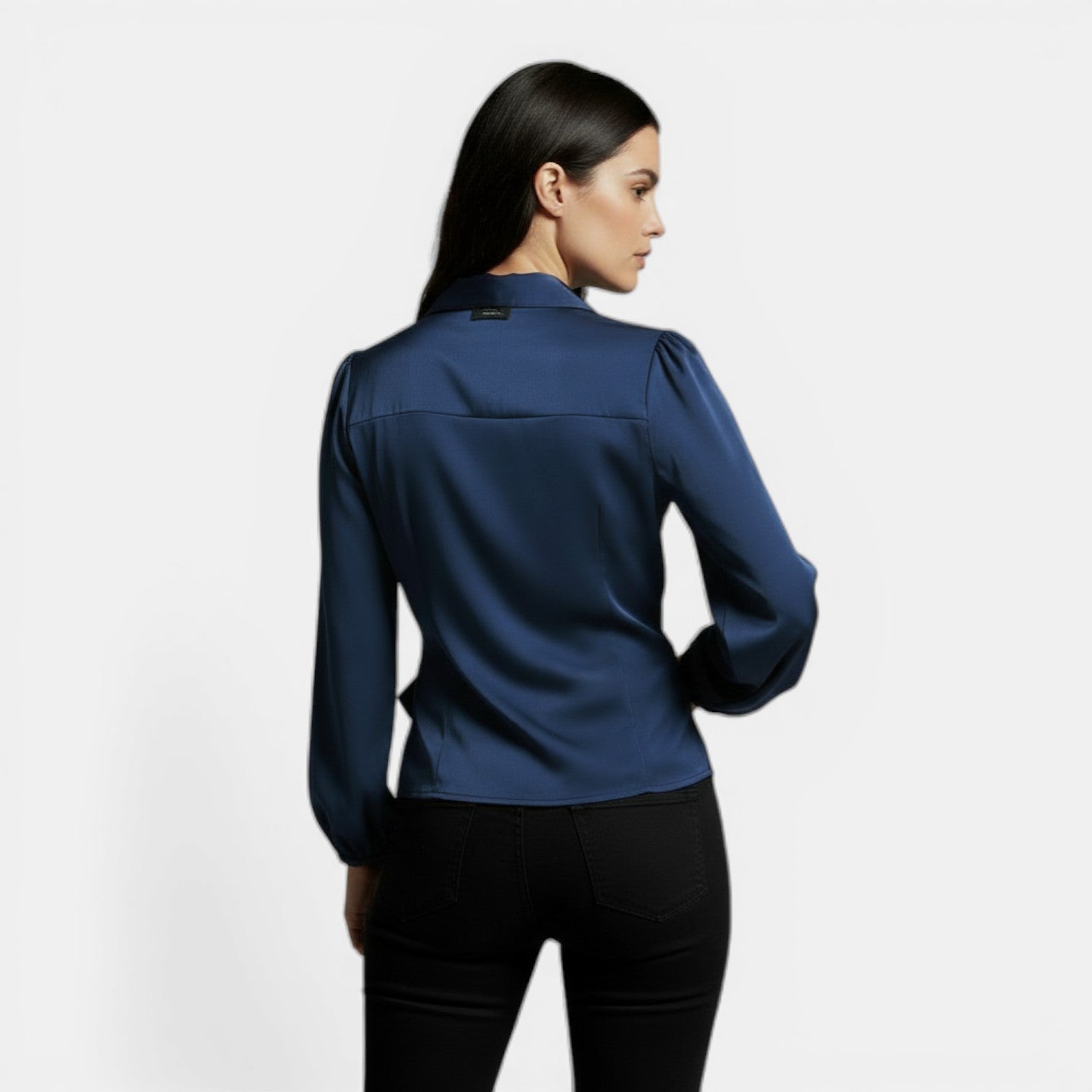 Blusa Raso Donna Manica Lunga Premium