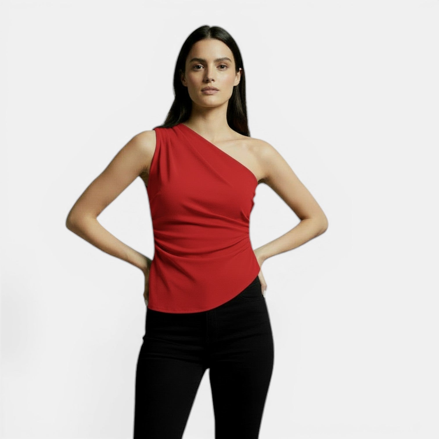 Top Incrociato Elegante Donna Primavera Slim Fit Moda Chic