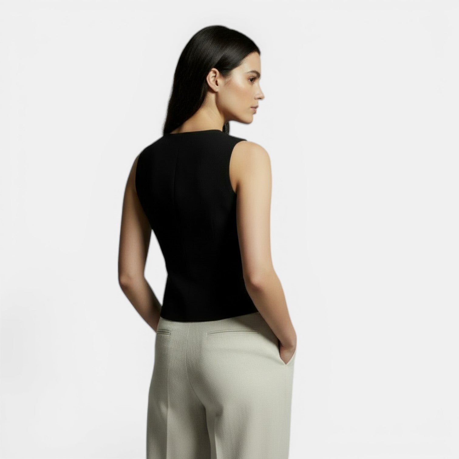 Gilet da donna Slim Fit retrò elegante – Moda casual e sofisticata