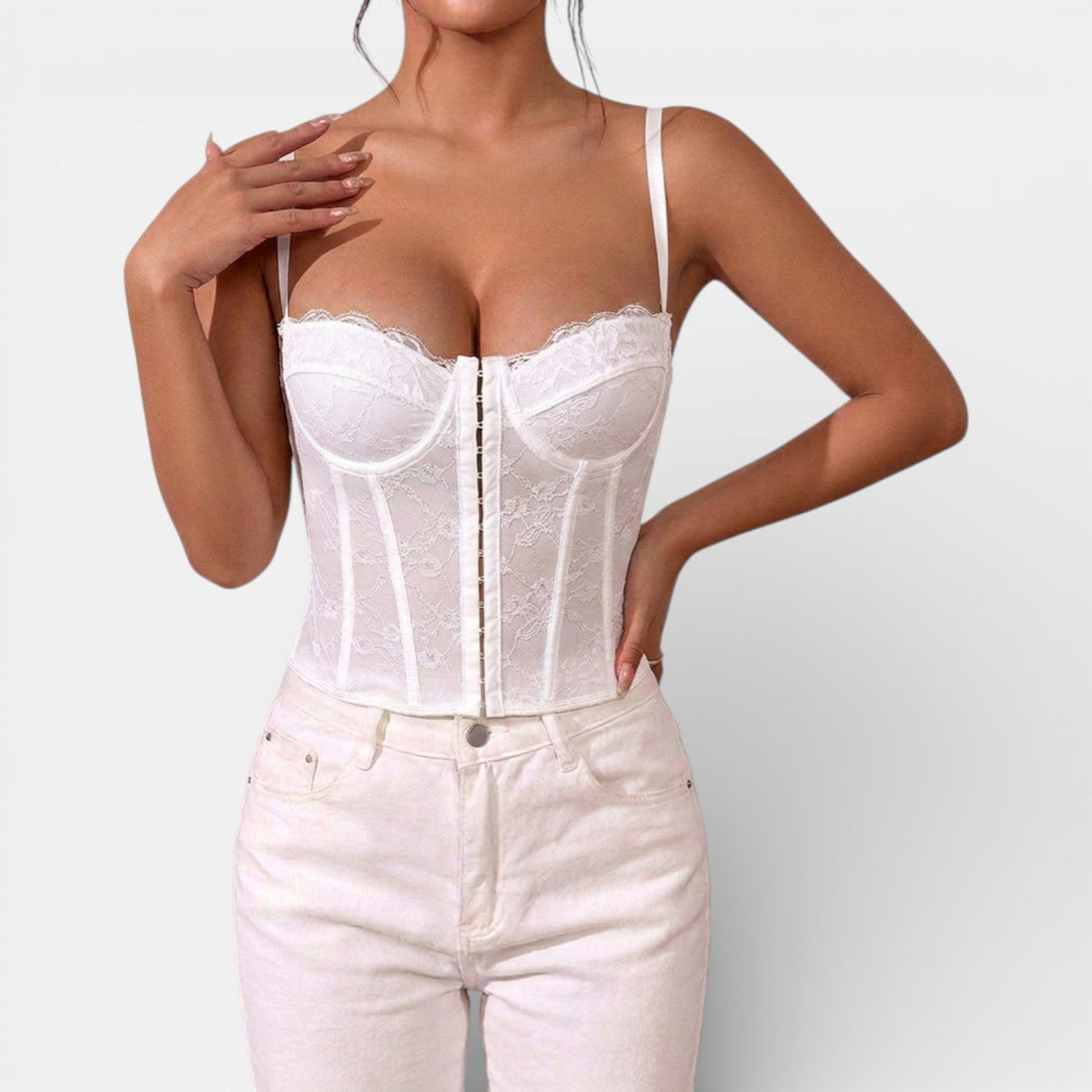 Top Bustier de Encaje Mujer Elegante y Cómodo