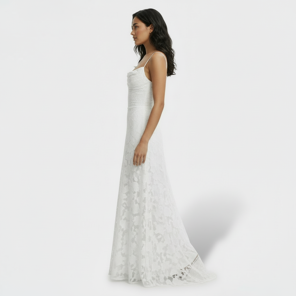 Vestido Largo Fiesta Mujer Floral Espalda Abierta