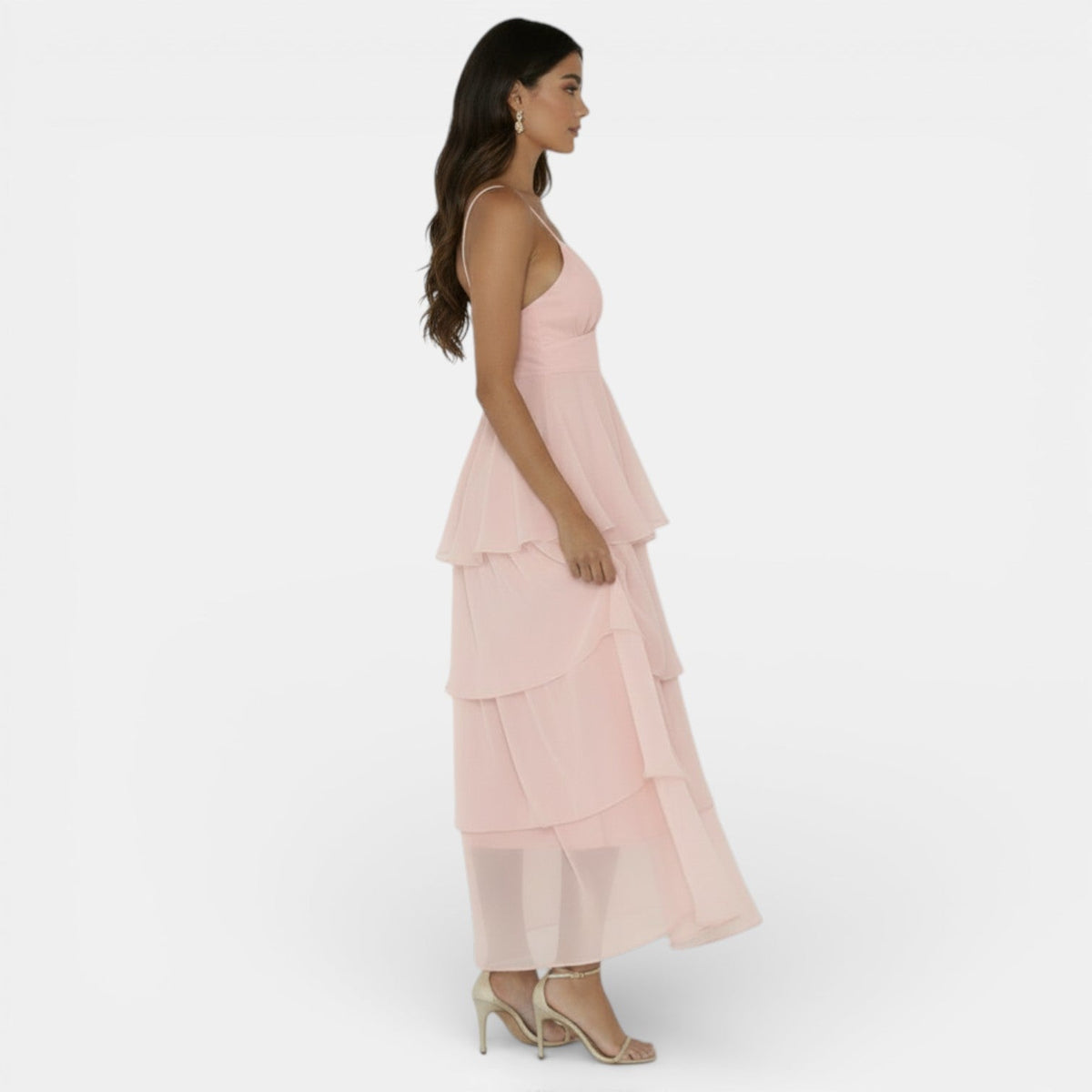 Vestido Organza Escote V Mujer