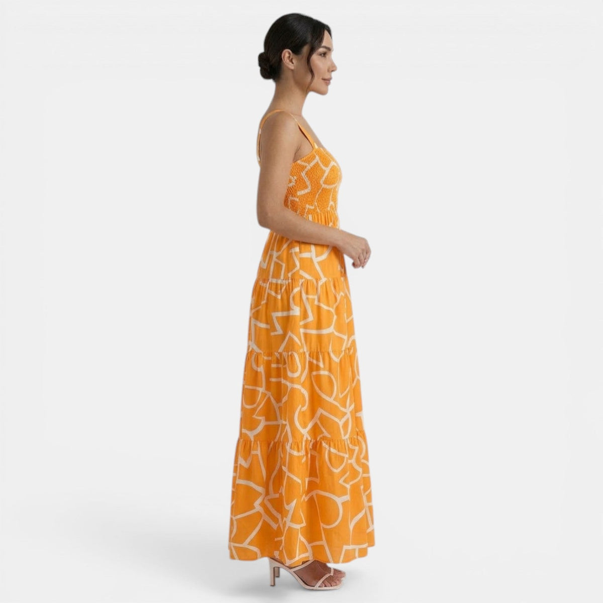 Vestido Midi Mujer Estampado Geométrico
