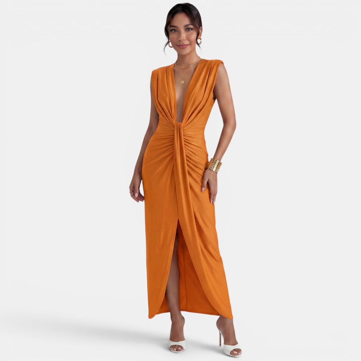 Vestido Largo Ajustado Elegante Mujer