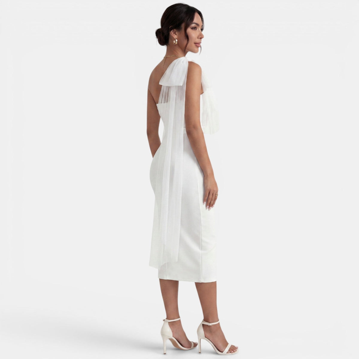 Vestido Midi Fiesta un Hombro