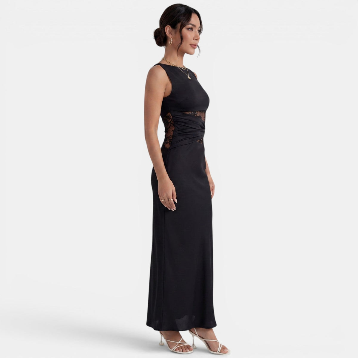 Vestido Largo Mujer Encaje Elegante