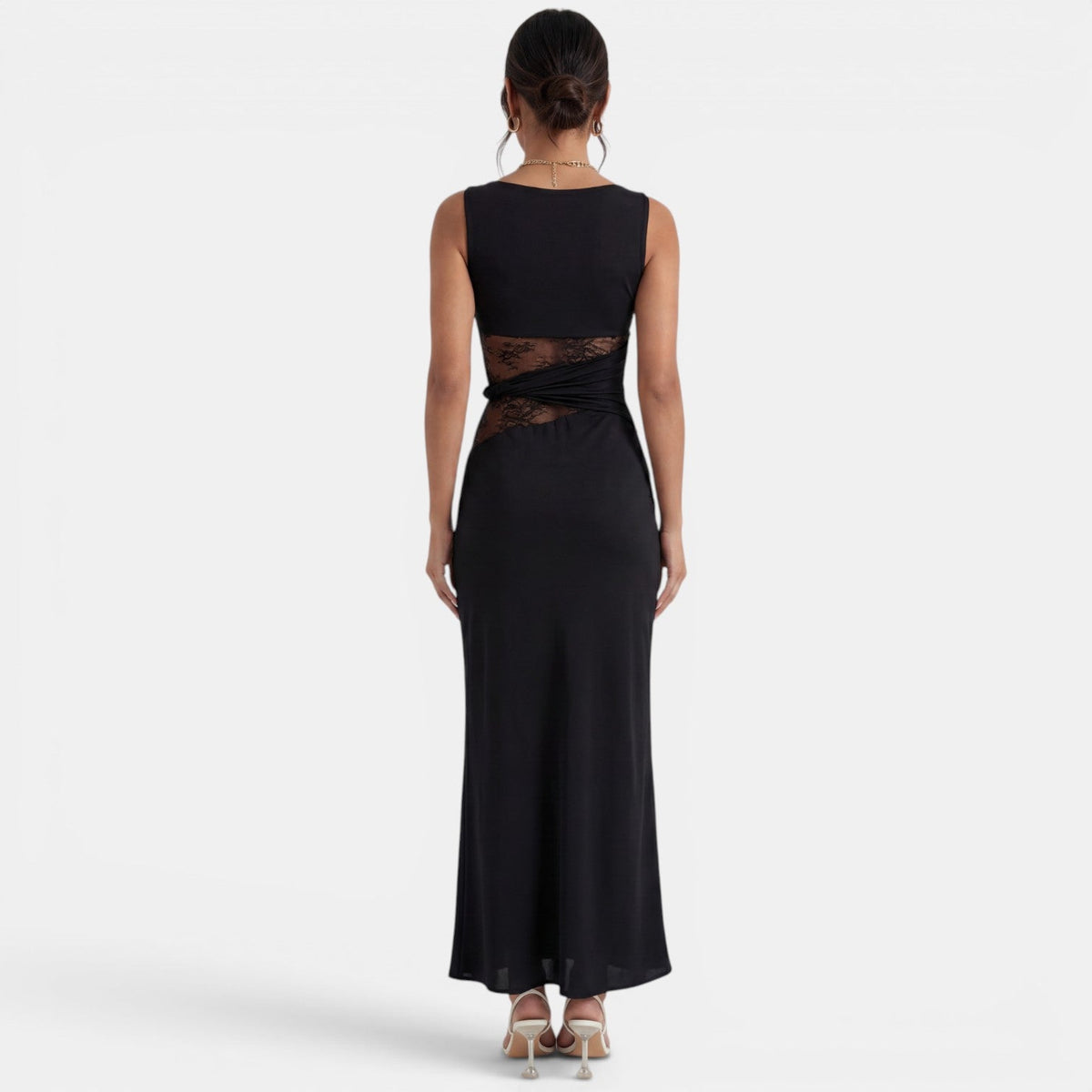 Vestido Largo Mujer Encaje Elegante