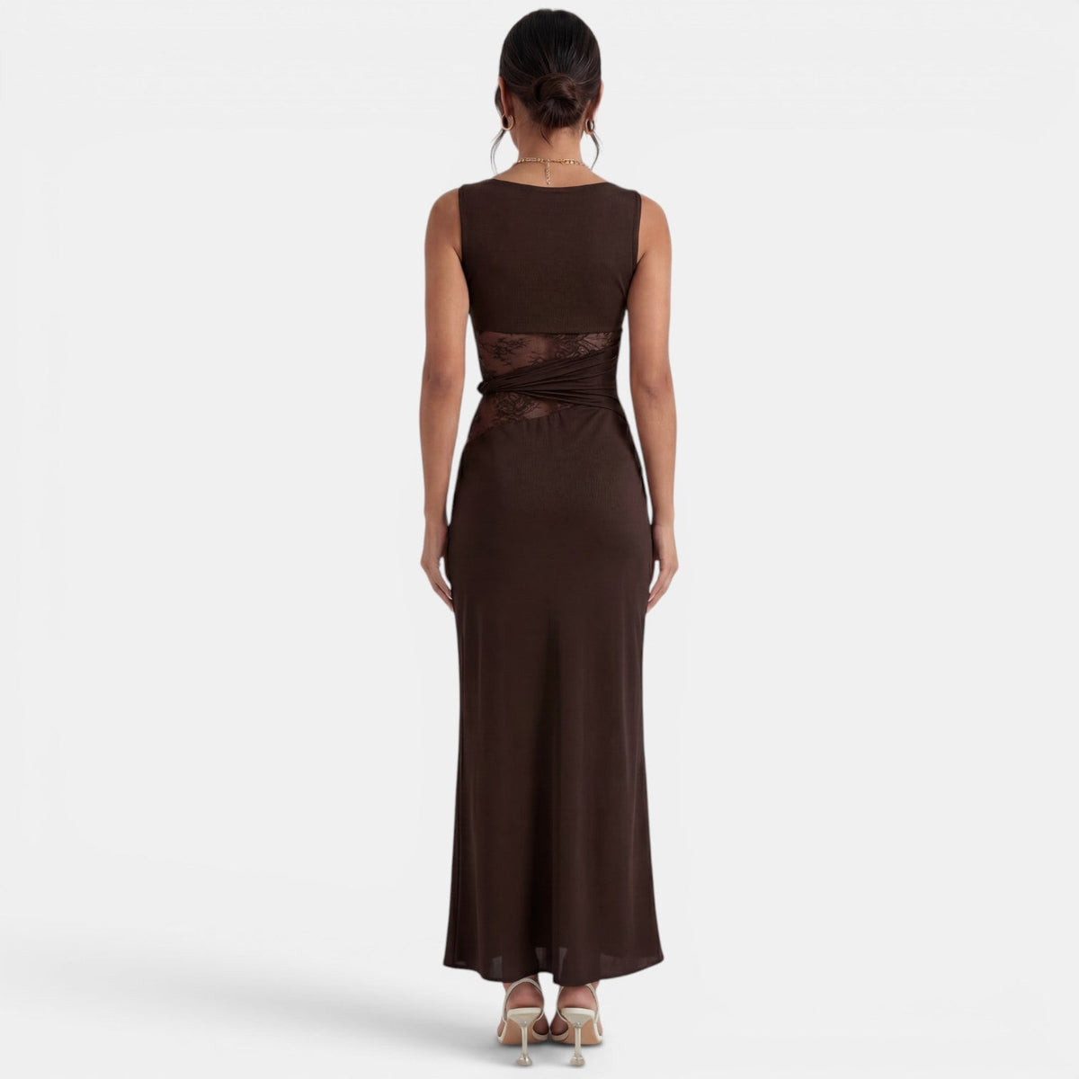 Vestido Largo Mujer Encaje Elegante