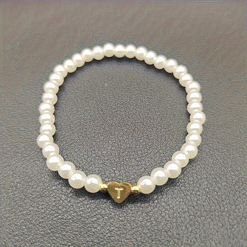 Pulsera Chic con Inicial en Corazón (A-Z)