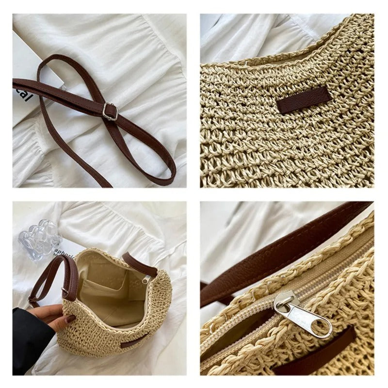 Noa | Bolso Bandolera de Rafia