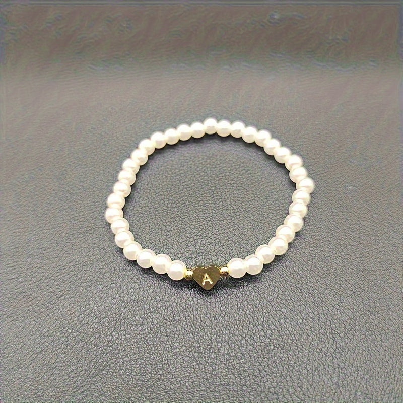 Pulsera Chic con Inicial en Corazón (A-Z)